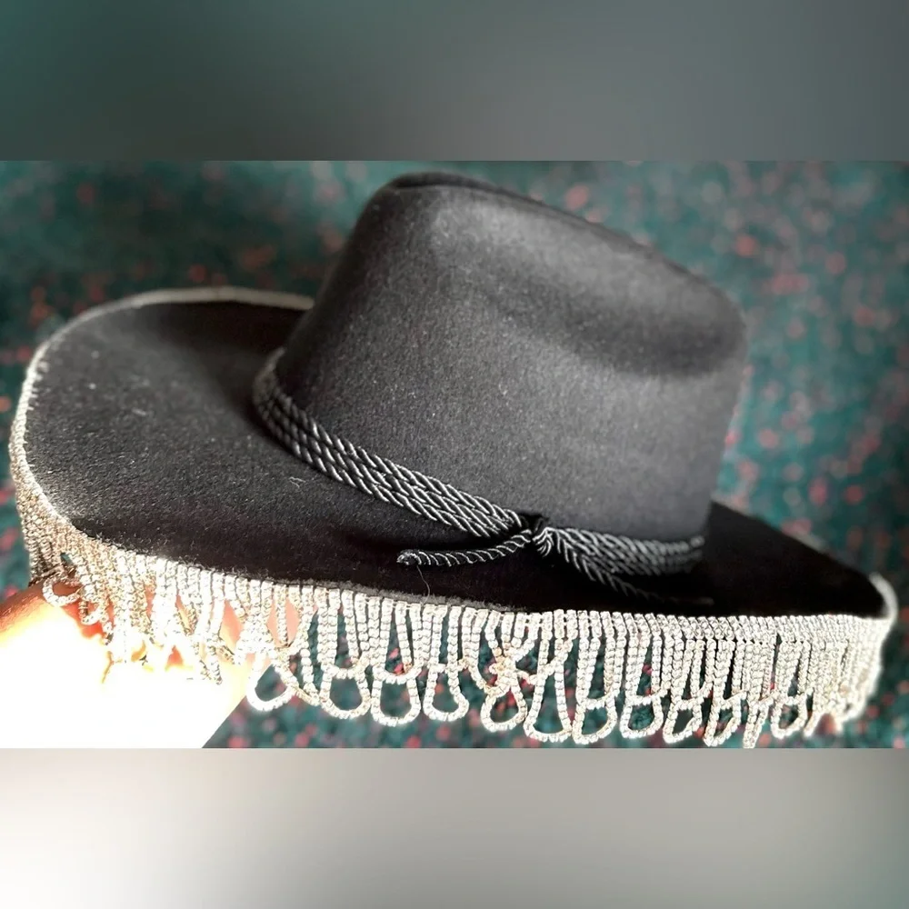 Wyeth x Todd Magill Cardi Rhinestone Fringe Cowboy Hat NWT — Editorial Statement